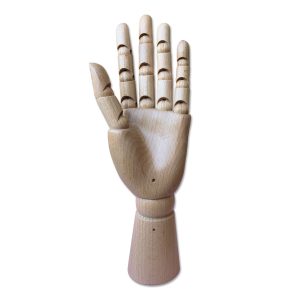 Articulated Wooden Hand - Open Palm (Female), Natural Beech Wood, Simple Style Main Product Image