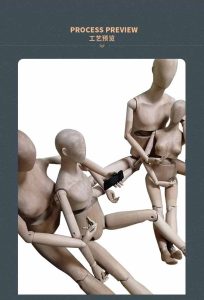 Beech Wood Mannequin Series, Craft Preview, Dynamic Posing, Flexible Joints