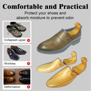 Natural Oak Wood Shoe Tree - Absorbs Moisture and Prevents Shoe Creases