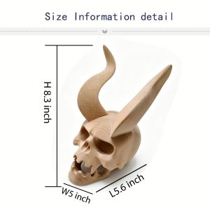 Beech Wood Skull Size Info: H8.3" W5" L5.6"