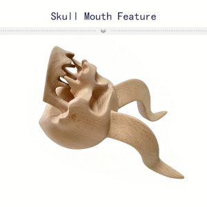 Beech Wood Skull Mouth Feature