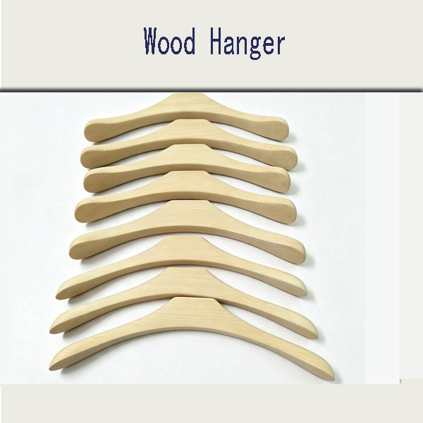 Unfinished Solid Wood Clothes Hangers, Retail Clothing Display Wood Hanger