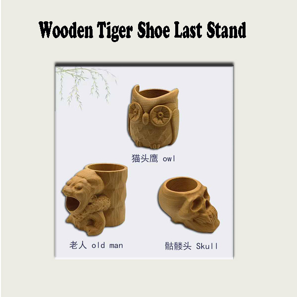 Multi-Style Solid Wood Carved Pen Holders, Owl & Skull Wooden Crafts
