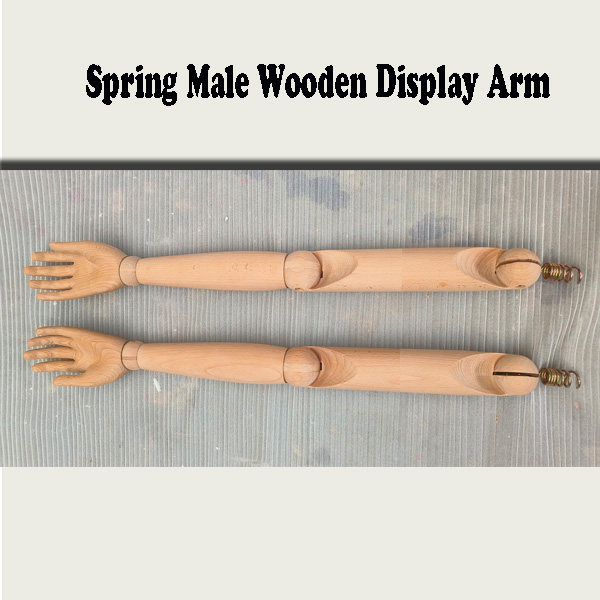 Spring Joint Male Wooden Display Arms