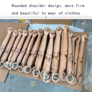 Rounded Shoulder Wooden Mannequin Arms Style 4
