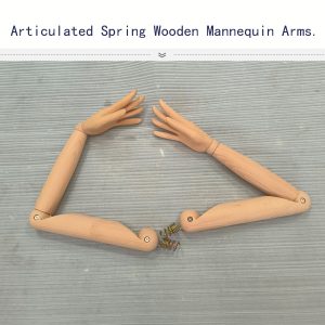 Female Articulated Spring Wooden Mannequin Arms, Customizable