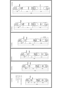 Dimension drawing of kids wooden mannequin arms for ages 2-12, metric mm sizes, custom dimensions available